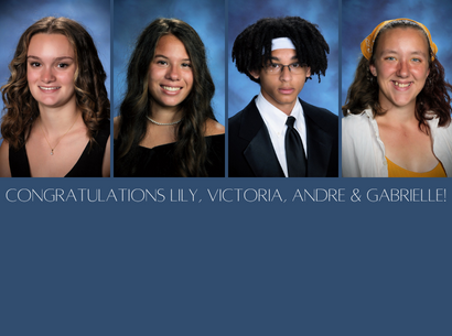 Congratulations Lily Williams, Victoria Corcoran, Andre Phillips, and Gabrielle Courtright!  